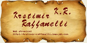 Krstimir Raffanelli vizit kartica